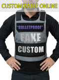 Customized Fake Bulletproof Vest – Custom Tactical Vest Front & Back Text/Logo (Customizable)