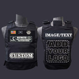 Personalized Tactical Style Vest - Custom Logo, Text & Patch Design Black Tactical Vest (Customizable)