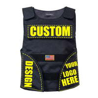 Custom Tactical Vest with USA Flag Patch - Adjustable Strap (Black)…